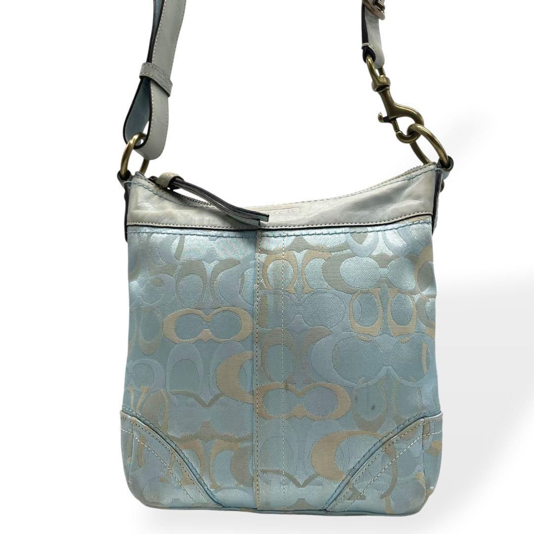 良品　希少カラー　COACH コーチ 2wayショルダーバッグ シグネチャー