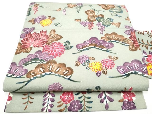 平和屋着物●九寸名古屋帯　琉球紅型　七彩蝋纈草木染　正絹　逸品　CABI8905hy 29,575円