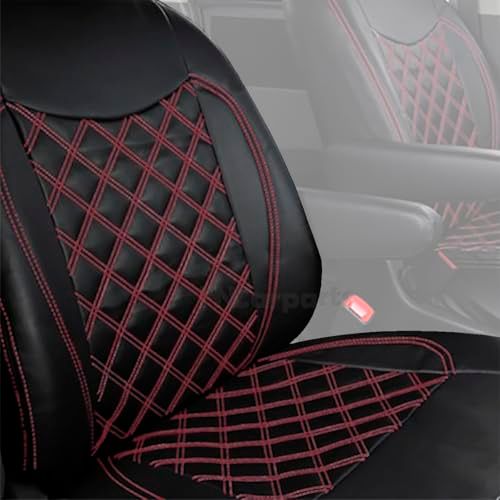 いすゞ 07ギガ NEWギガ シートカバー H19.5~H27.12 車種専用 NEWギガ 07ギガ内装パーツ トラック用シートカバー シート保護 汚れ防止 (運転席側のみ, レッドキルト)as