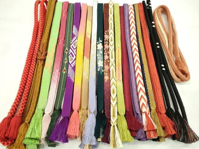 平和屋着物●和装小物　帯締め20本セット　高麗組　冠組　笹浪組　唐組　大和組　丸組　金銀糸　長尺あり　未使用あり　逸品　CABJ1208ju