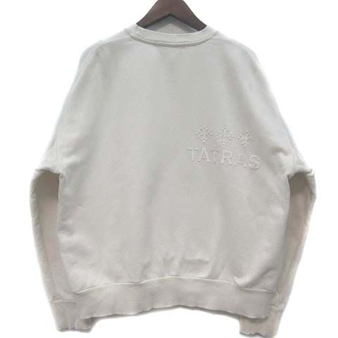 タトラス TATRAS JEANS FACTORY 別注 FITART ロゴ クルーネック スウェット シャツ トレーナー MTIN24A8656 ホワイト 白 M