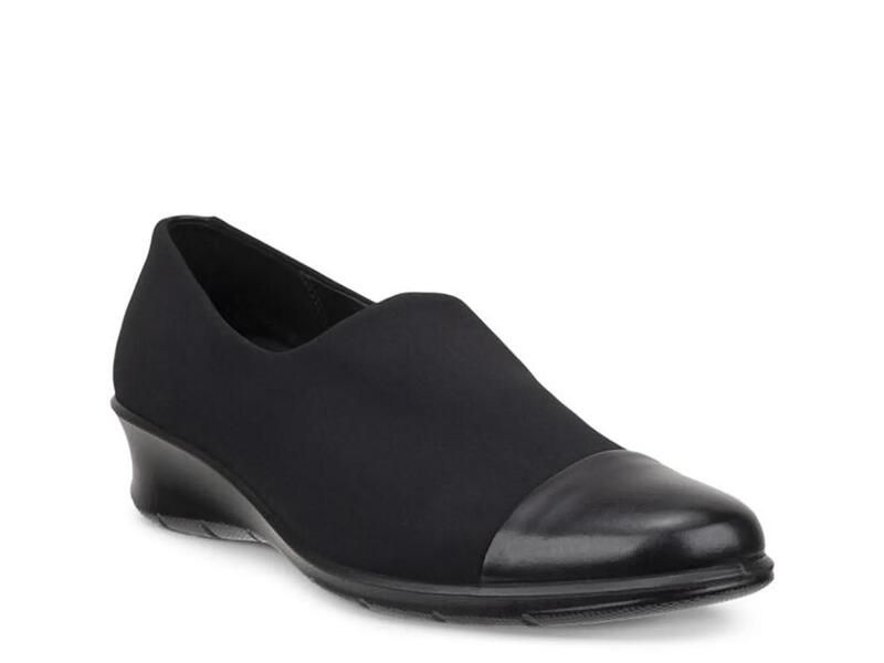 エコー レディース シューズ スリッポン・ローファー ECCOFelicia Wedge SlipOn Black ブラック