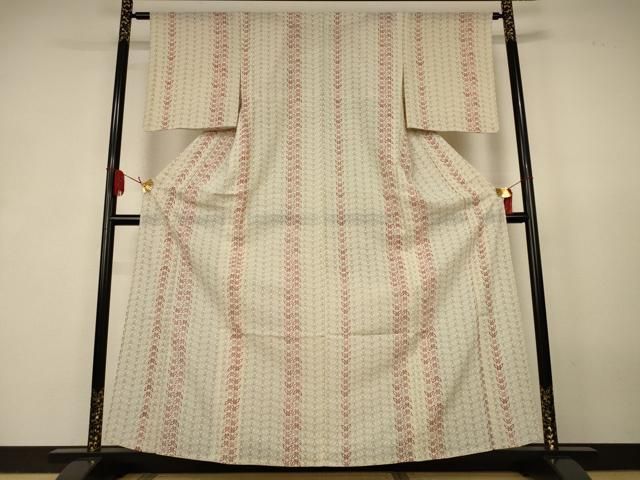 平和屋着物＊夏物　小紋　絽　蝶　正絹　逸品　AABK2649jd
