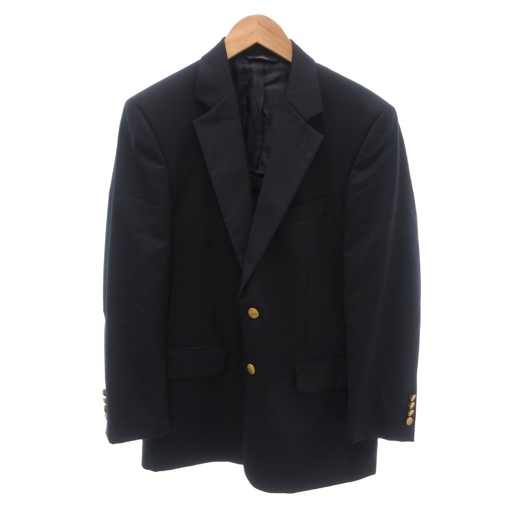 ブルックスブラザーズ BROOKS BROTHERS 364 紺ブレ テーラードジャケット 39SH 紺 ネイビー 金ボタン シングル 総裏地 ウール /SJ ■GY12