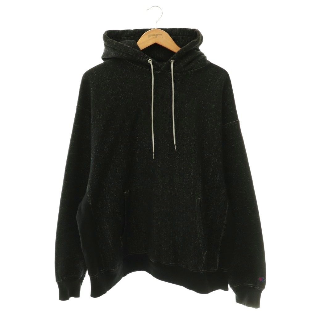 チャンピオン CHAMPION PREMIUM REVERSE WEAVE パーカー プルオーバー プリント 裏起毛 チャコール /CX ■GY01