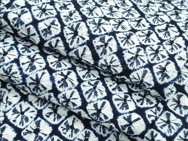 平和屋着物∴夏物　浴衣　有松鳴海絞り　蜘蛛絞り　綿　逸品　CABJ0180ng