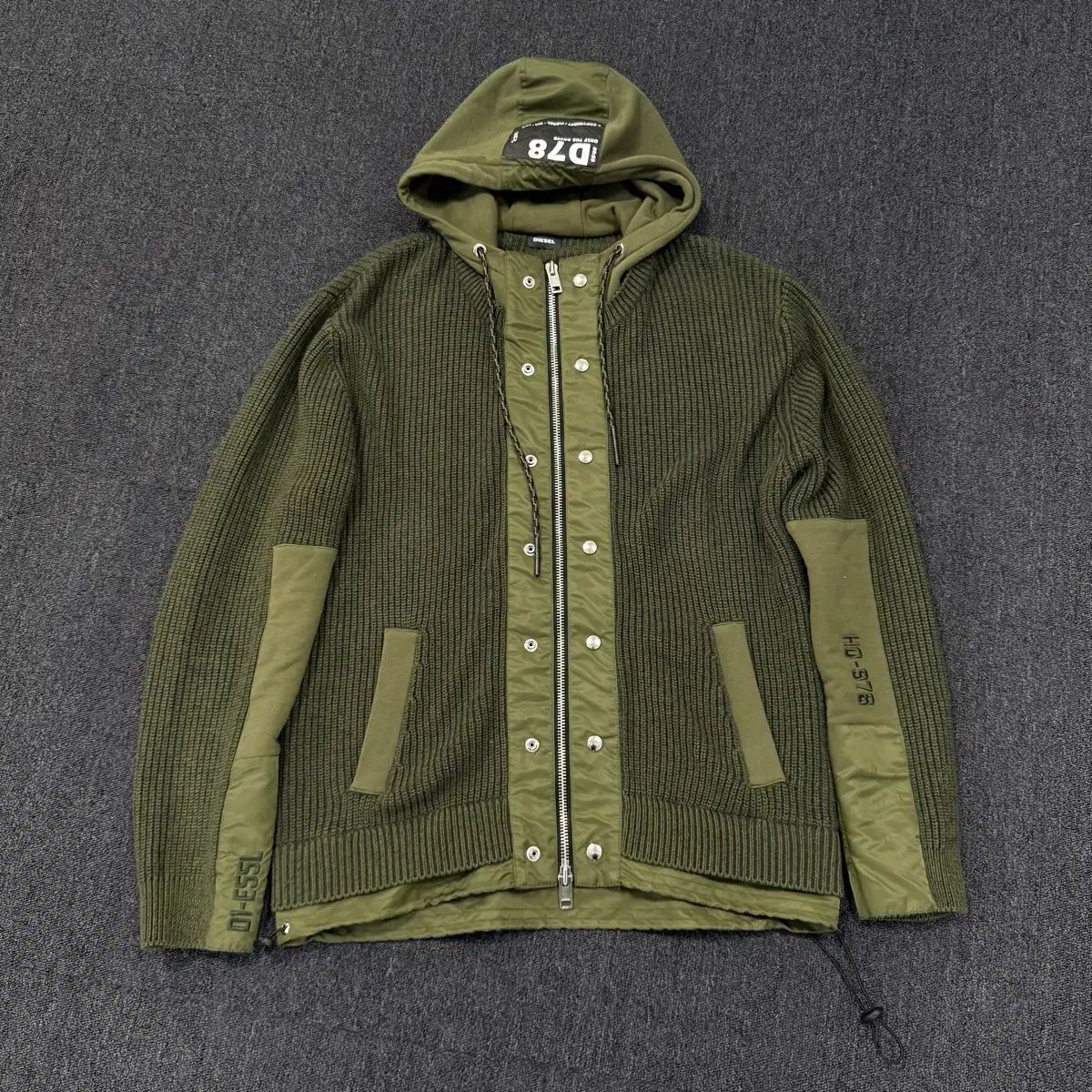 DIESEL ディーゼル ニット ナイロン ミックス ジャケット