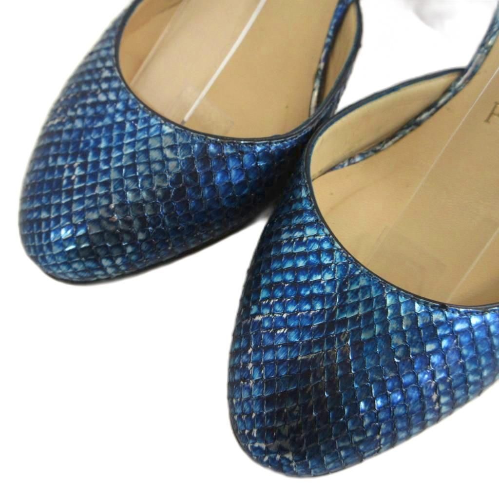 クリスチャンルブタン Christian louboutin パンプス パイソン レザー