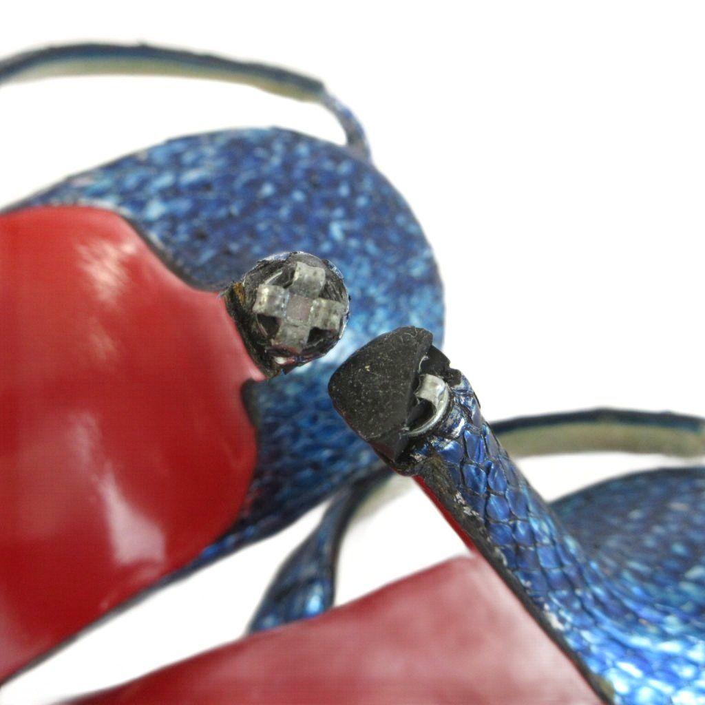 クリスチャンルブタン Christian louboutin パンプス パイソン レザー