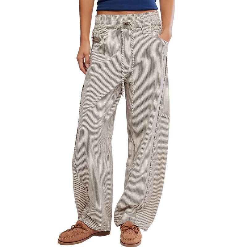 フリーピープル レディース ボトムス カジュアルパンツ Free People Somethingood PullOn Barrel Pant Womens Ivory Combo アイボリー