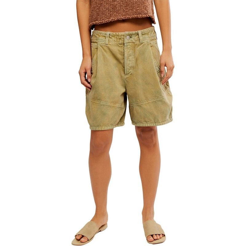 フリーピープル レディース ボトムス カジュアルパンツ Free People Wild Rebel Barrel Short Womens Outlaw Taupe トープ