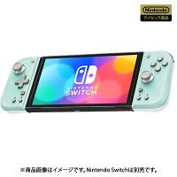 【新品】HORI 連射・連射ホールド機能搭載【任天堂ライセンス商品】グリップコントローラー Fit for Nintendo Switch　MINT GREEN×WHITE【Nintendo Switch対応】