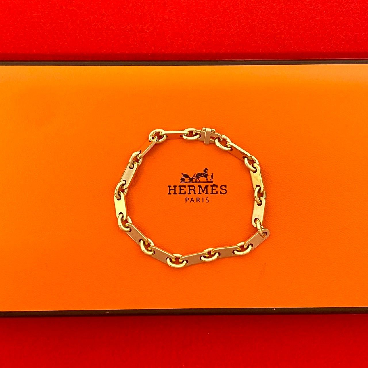 極 美品 希少品 HERMES エルメス K18 イエローゴールド チェーン