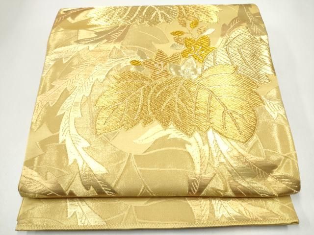 平和屋着物●ジャパンオートクチュール　渡辺雪三郎　六通柄袋帯　桐　金銀糸　正絹　逸品　CABJ4899hy