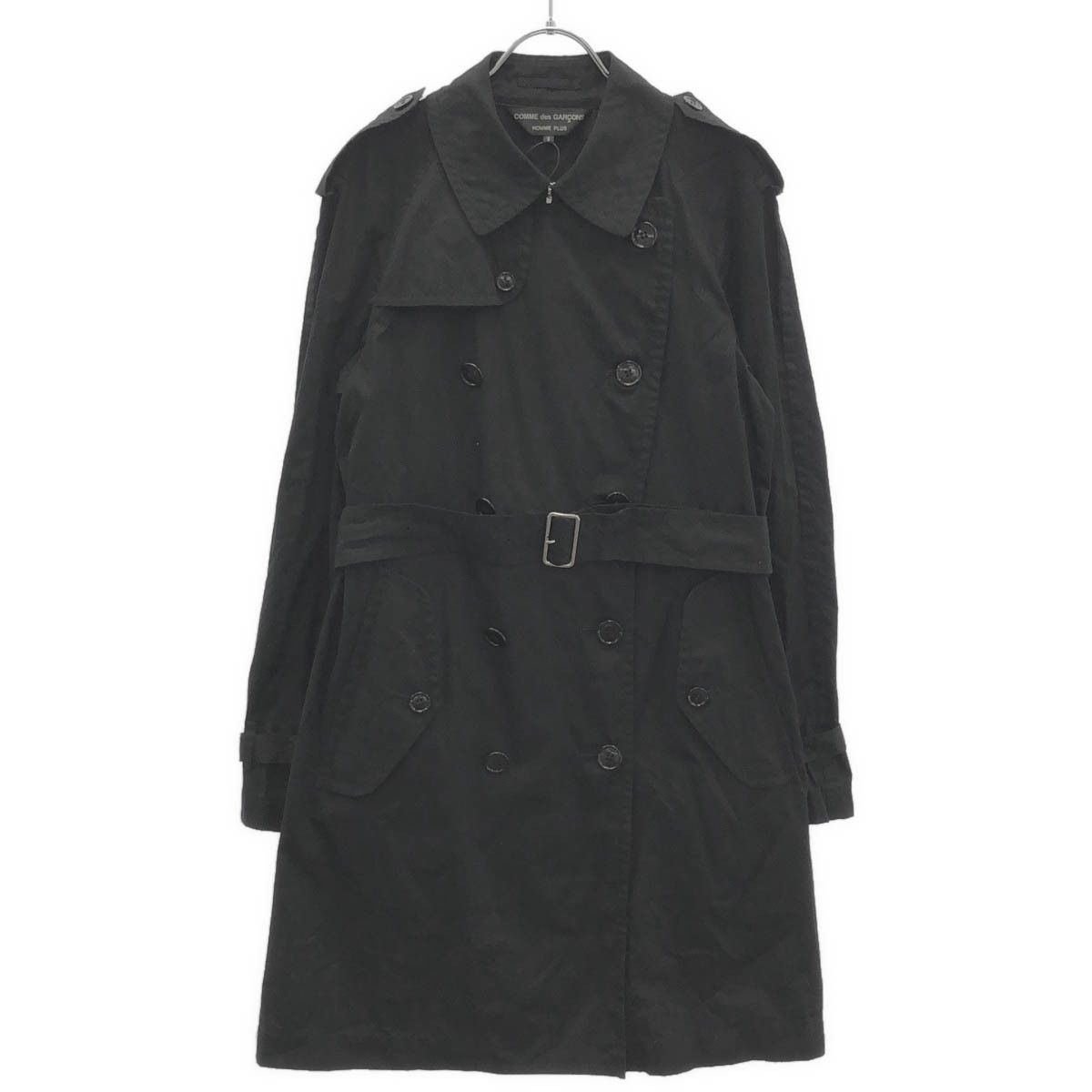 COMME des GARCONS HOMME PLUS コム デギャルソンオムプリュス 16SS コットントレンチコート PQ-B034 ブラック S