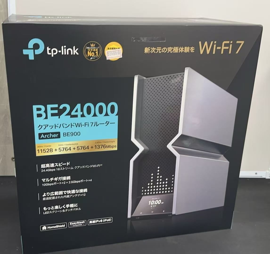 TP-Link Archer BE900 BE24000 Wi-Fi 7 クアッドバンドルーター ++924658 4895252503463