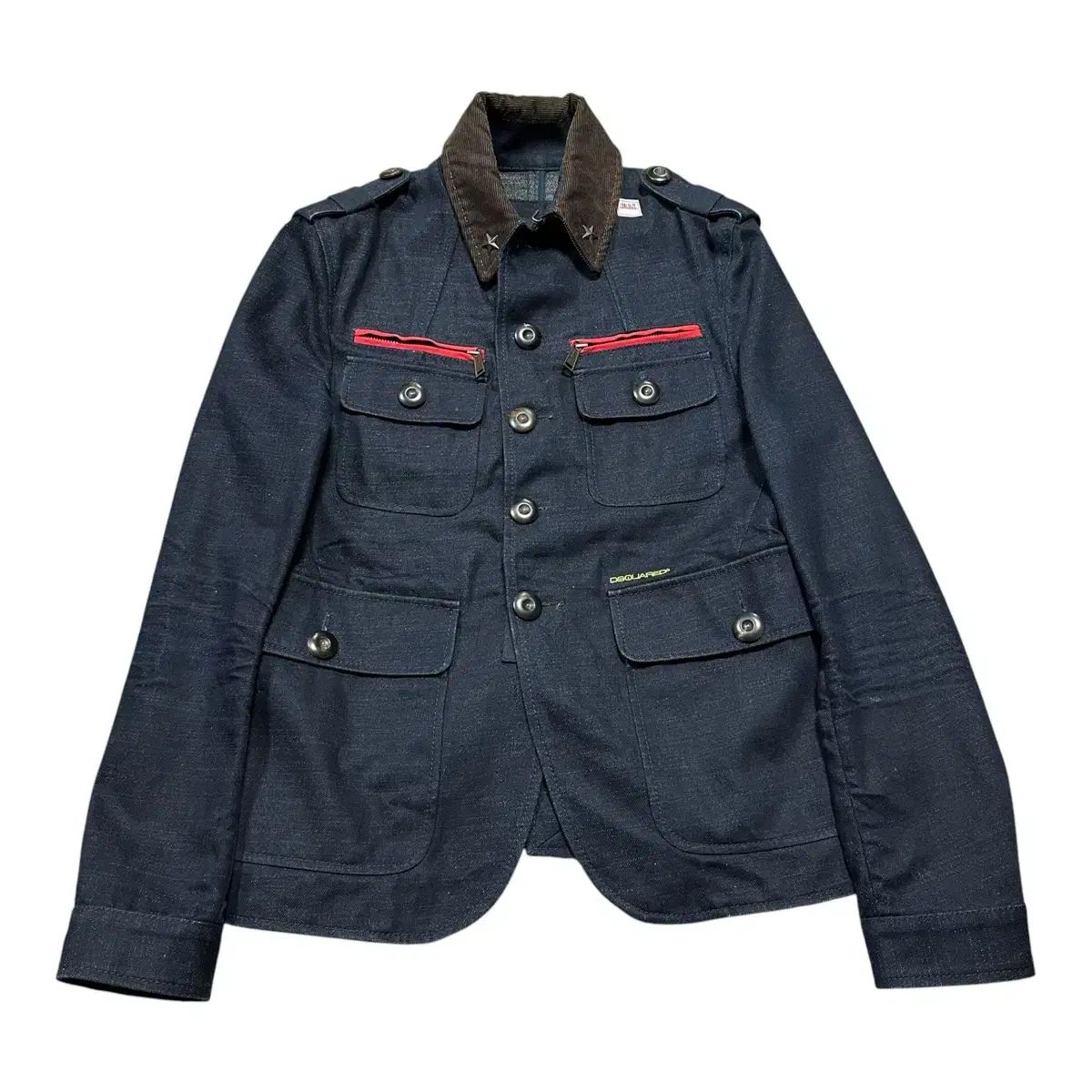 (即納) DSQUARED2 ミリタリー デニム マウンテンパーカー ジャケット