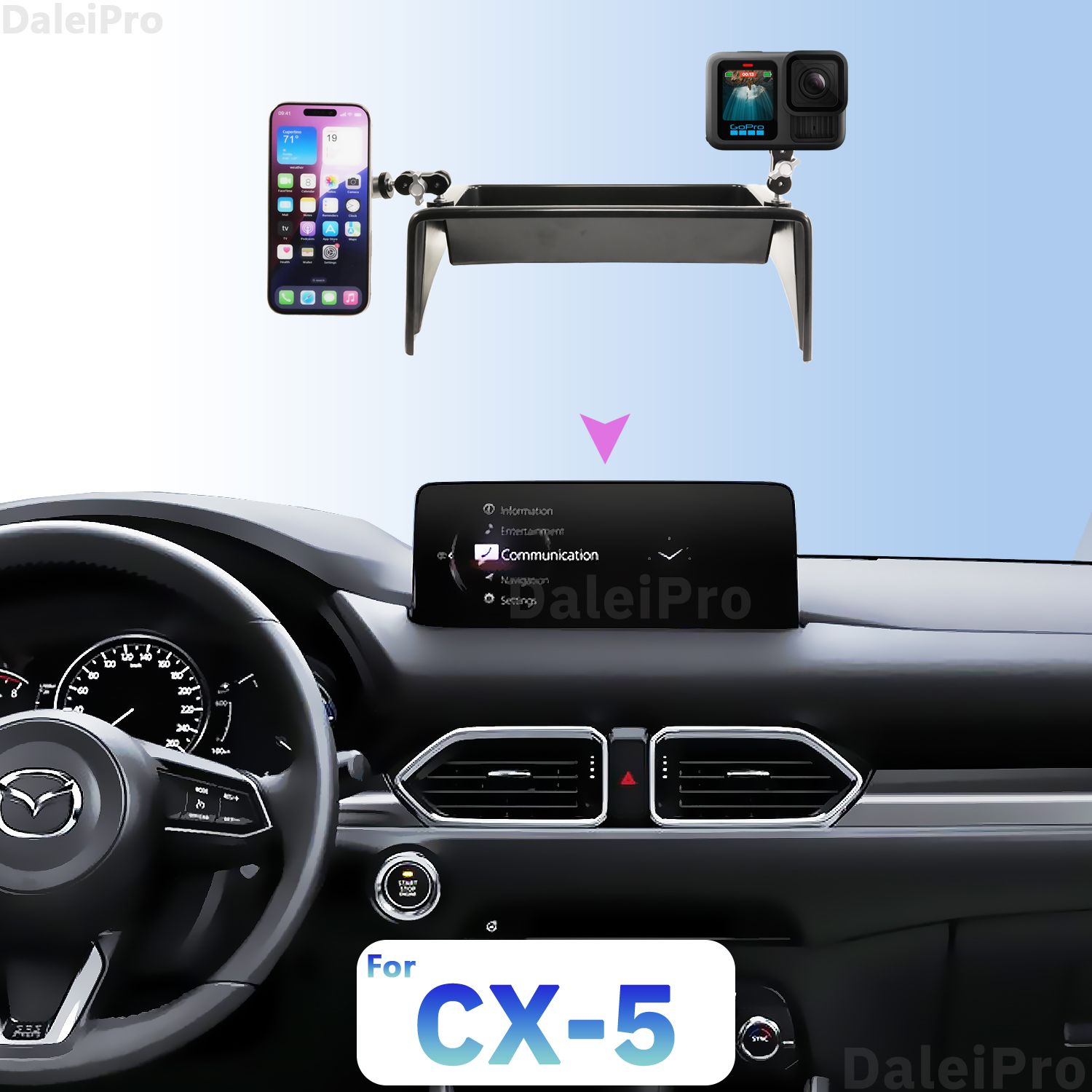 マツダ CX-5 KF 2022〜2025対応 車載スマホホルダー MagSafe ワイヤレス充電 収納ボックス