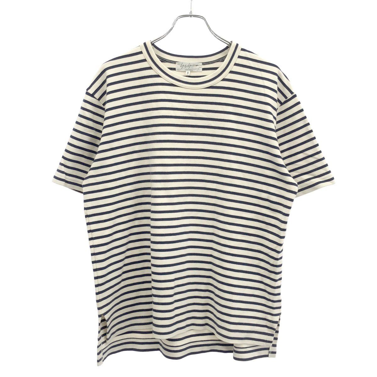 Yohji Yamamoto POUR HOMME ヨウジヤマモト プールオム 2005SS ボーダーTシャツ HY-T44-065 ホワイト ネイビー 3