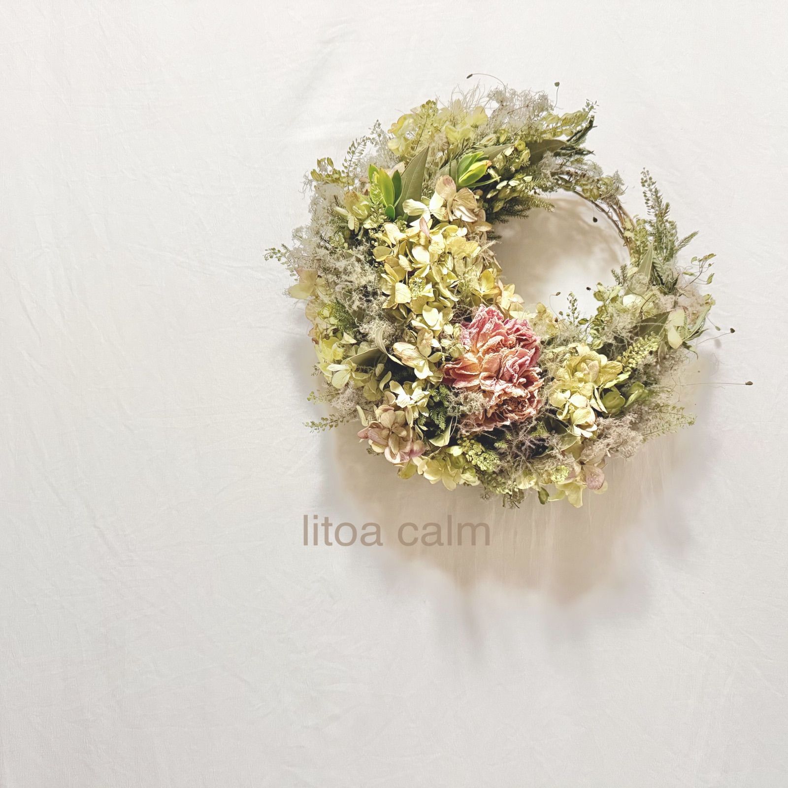 花霞のリース - 芍薬と紫陽花 -