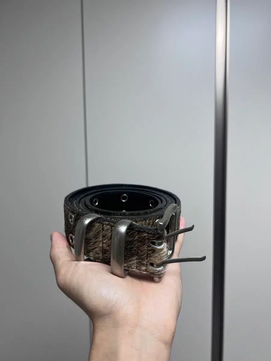カミエン mjd ダブルホールベルト オーク ブラウン