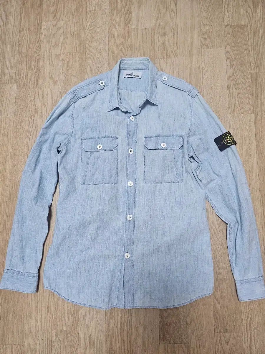 ストーンアイランド 正規品 春夏 シャツ ライトブルー