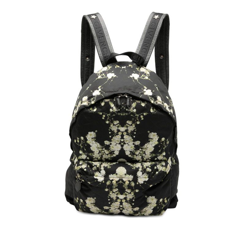 ジバンシー フローラル バックパック リュック ブラック ナイロン メンズ Givenchy【1-0252198】