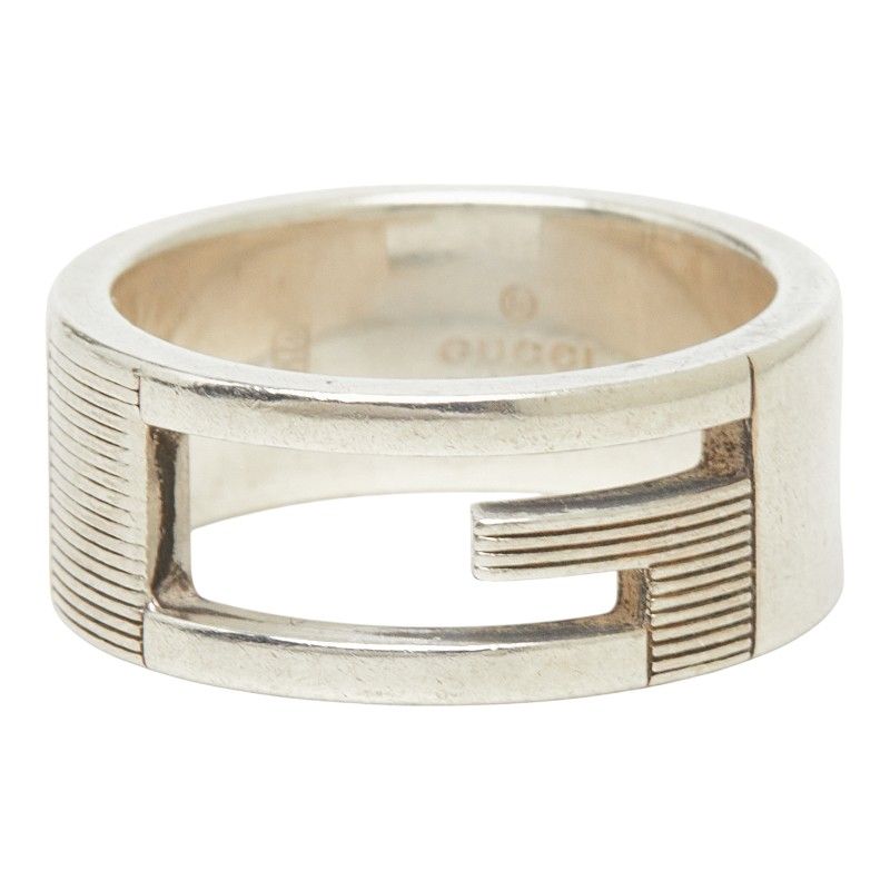 グッチ カットアウトG リング 指輪 #12 SV925 シルバー レディース GUCCI【1-0272674】