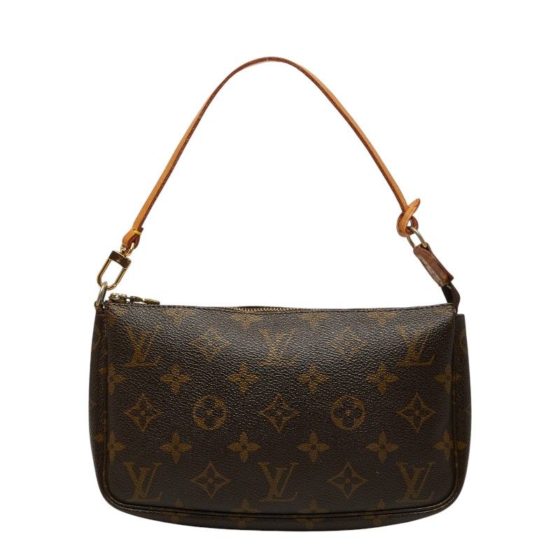 ルイ ヴィトン モノグラム ポシェット アクセソワール ハンドバッグ M51980 ブラウン PVC レザー レディース LOUIS VUITTON【1-0276071】