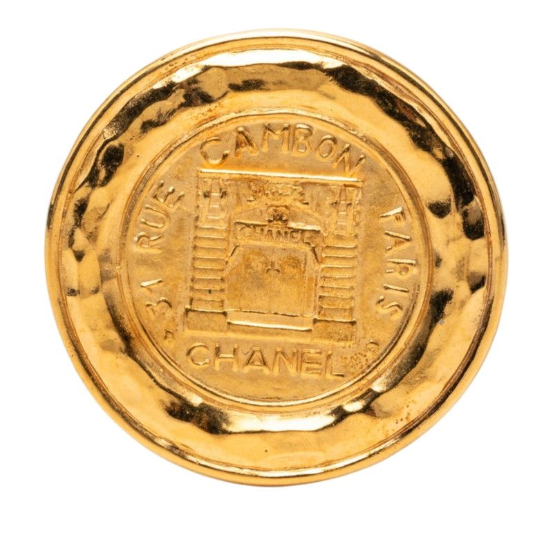 シャネル 31 RUE CAMBON カンボン ヴィンテージ ブローチ ゴールド メッキ レディース CHANEL【1-0276320】