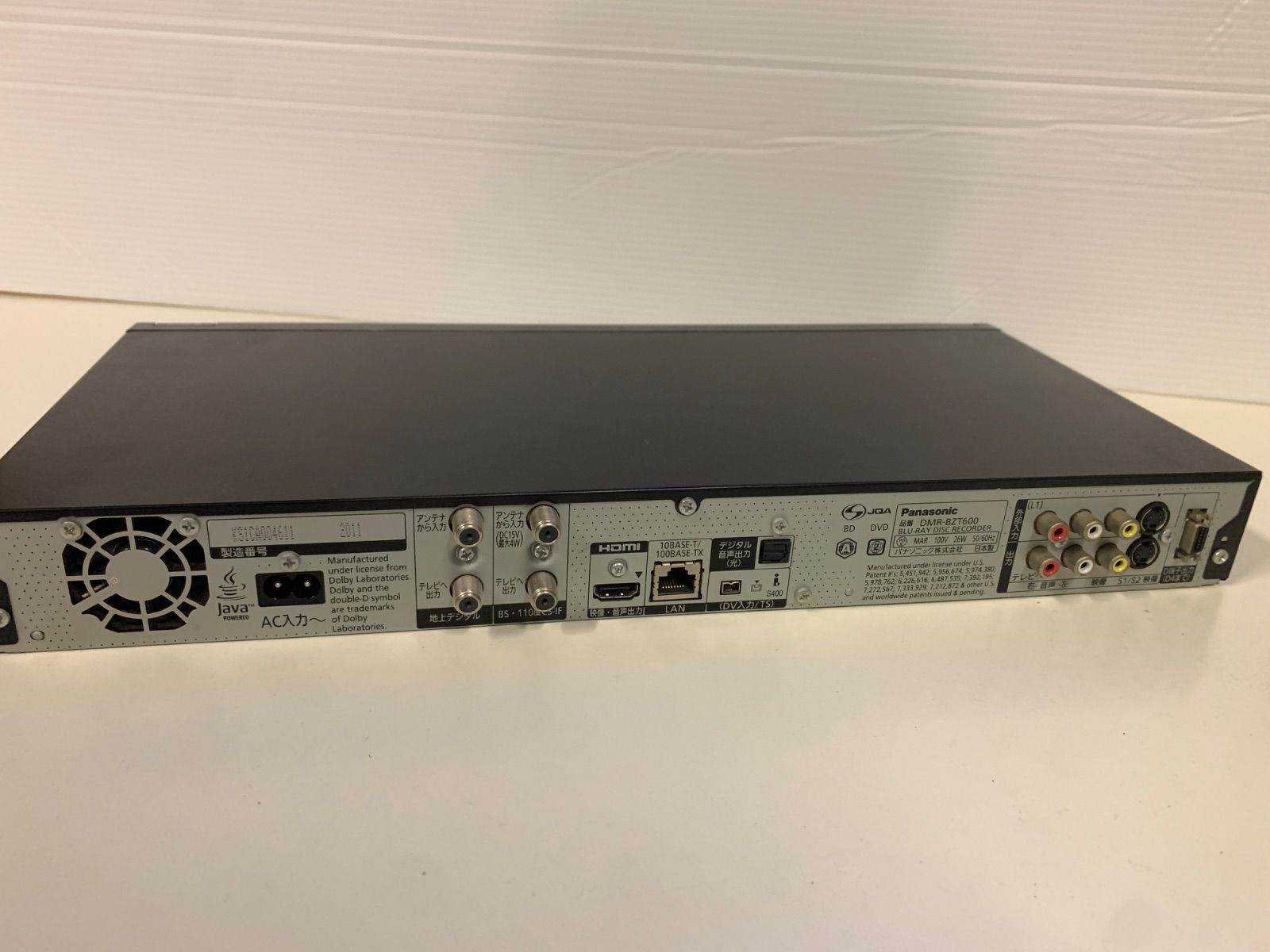Panasonic DIGA DMR-BZT600 2011年製 美品・動作確認済み】Panasonic製 ブルーレイレコーダー DIGA DMR