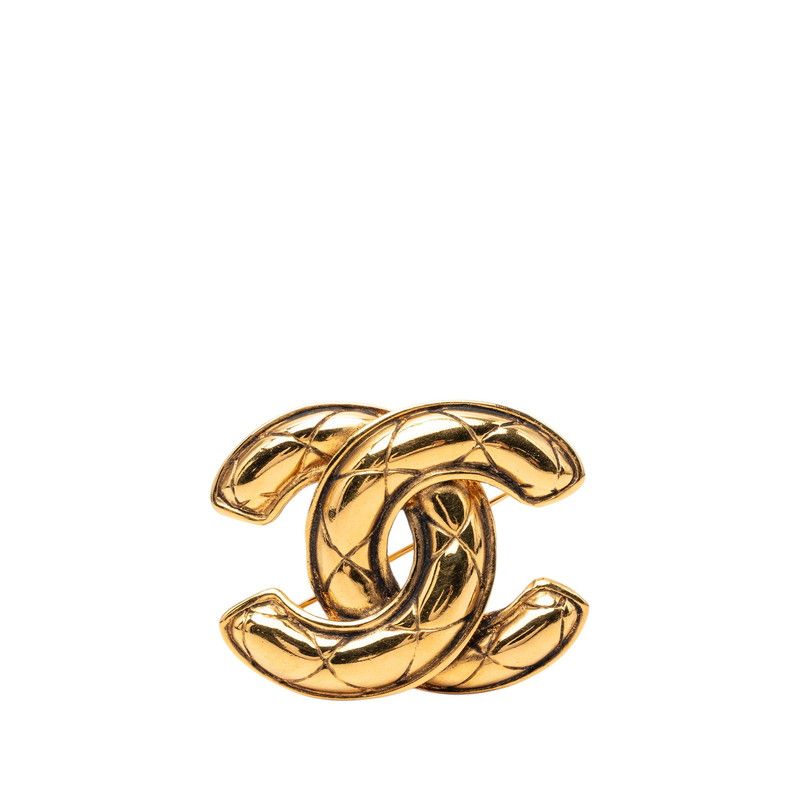 シャネル マトラッセ ココマーク ブローチ ゴールド メッキ レディース CHANEL【1-0276325】