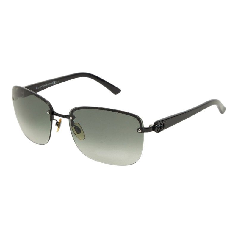 グッチ インターロッキングG リムレス サングラス GG2863/S ブラック アセテート メタル レディース GUCCI【1-0276643】