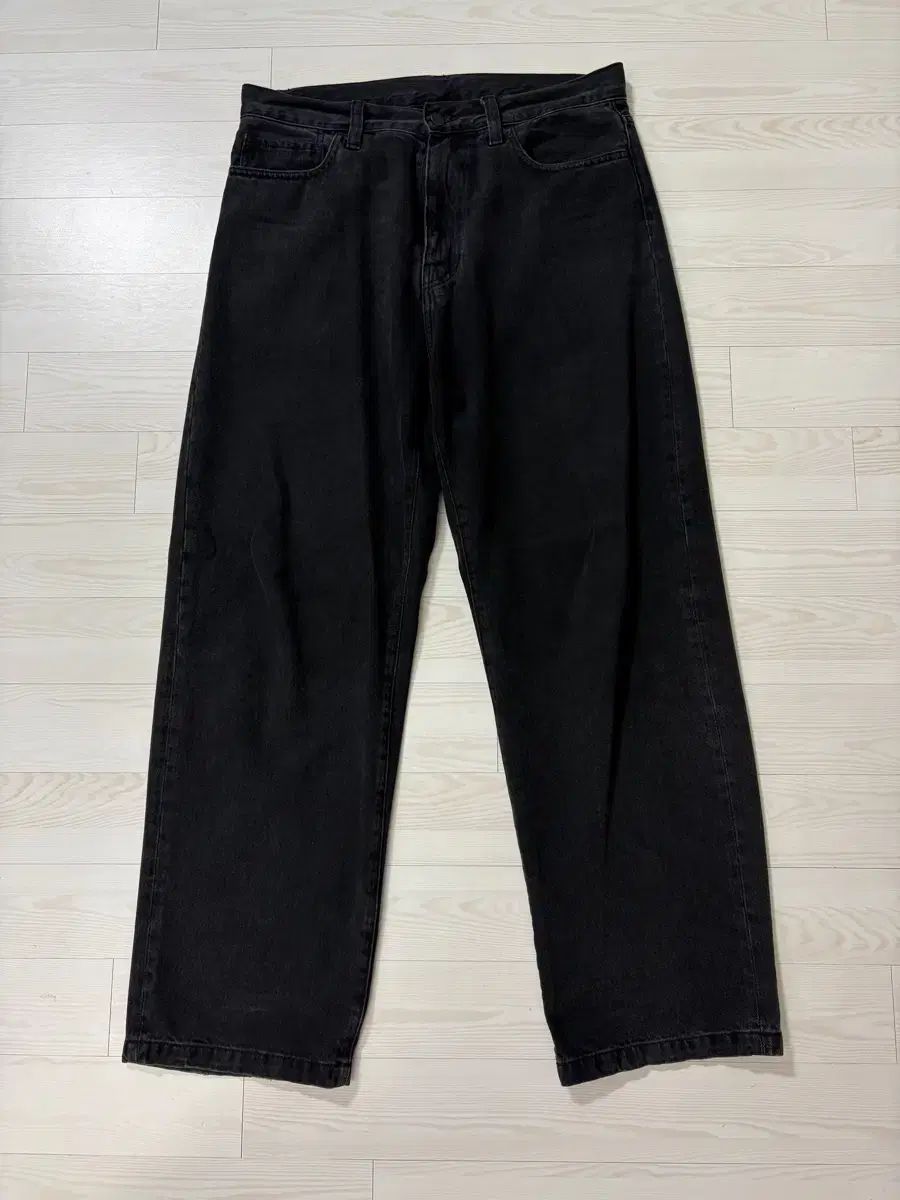 (32)Carhartt WIP(カーハートダブリューアイピー) ラン ドン パンツ Robertson ブラック ストーン ウォッシュド