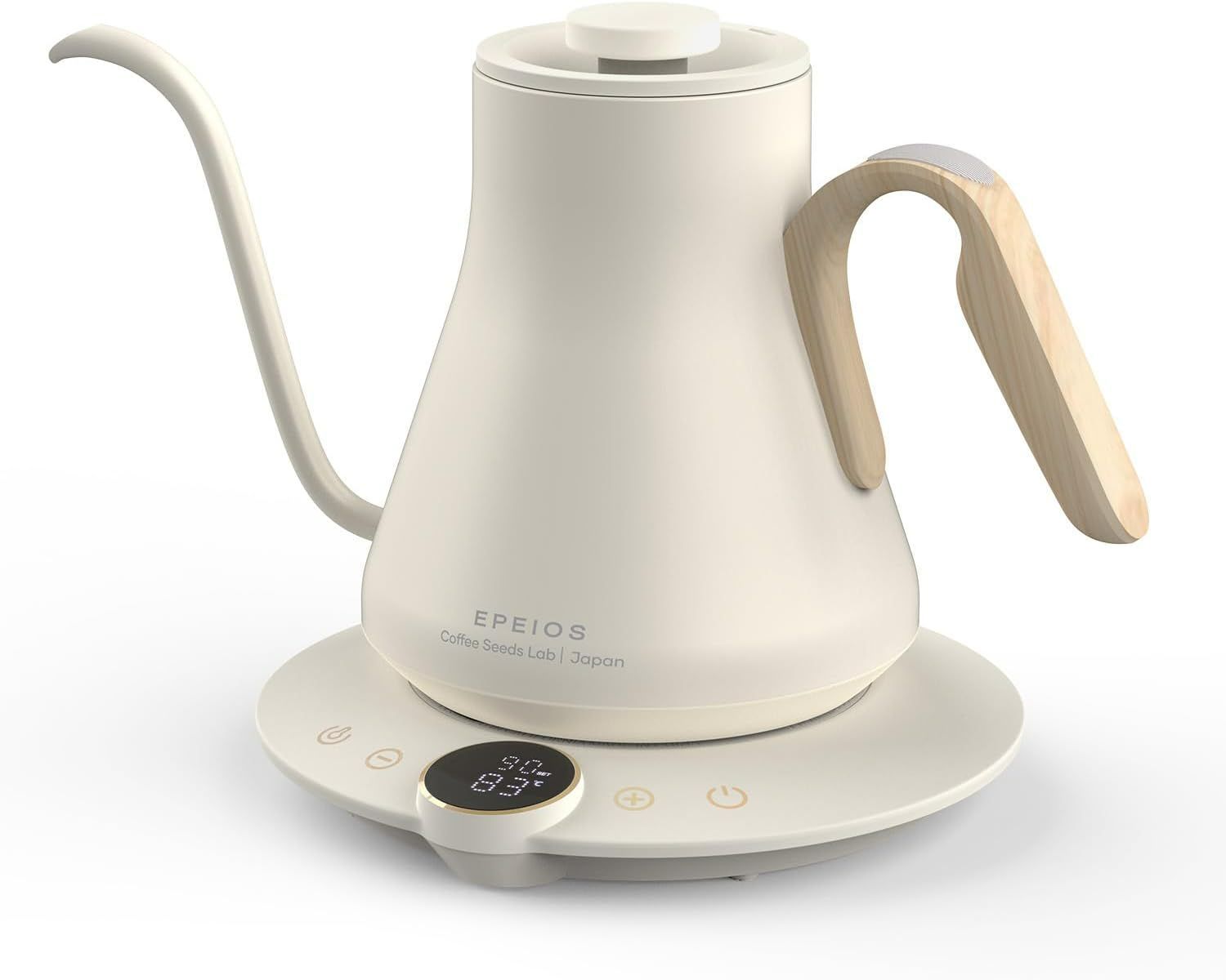 Epeiosエペイオス ケトル 電気ケトル 温度調節 保温 電気ポット　ホワイト エペイオス(Epeios) 電気ケトル//735080/X001CFMAHN - メルカリ