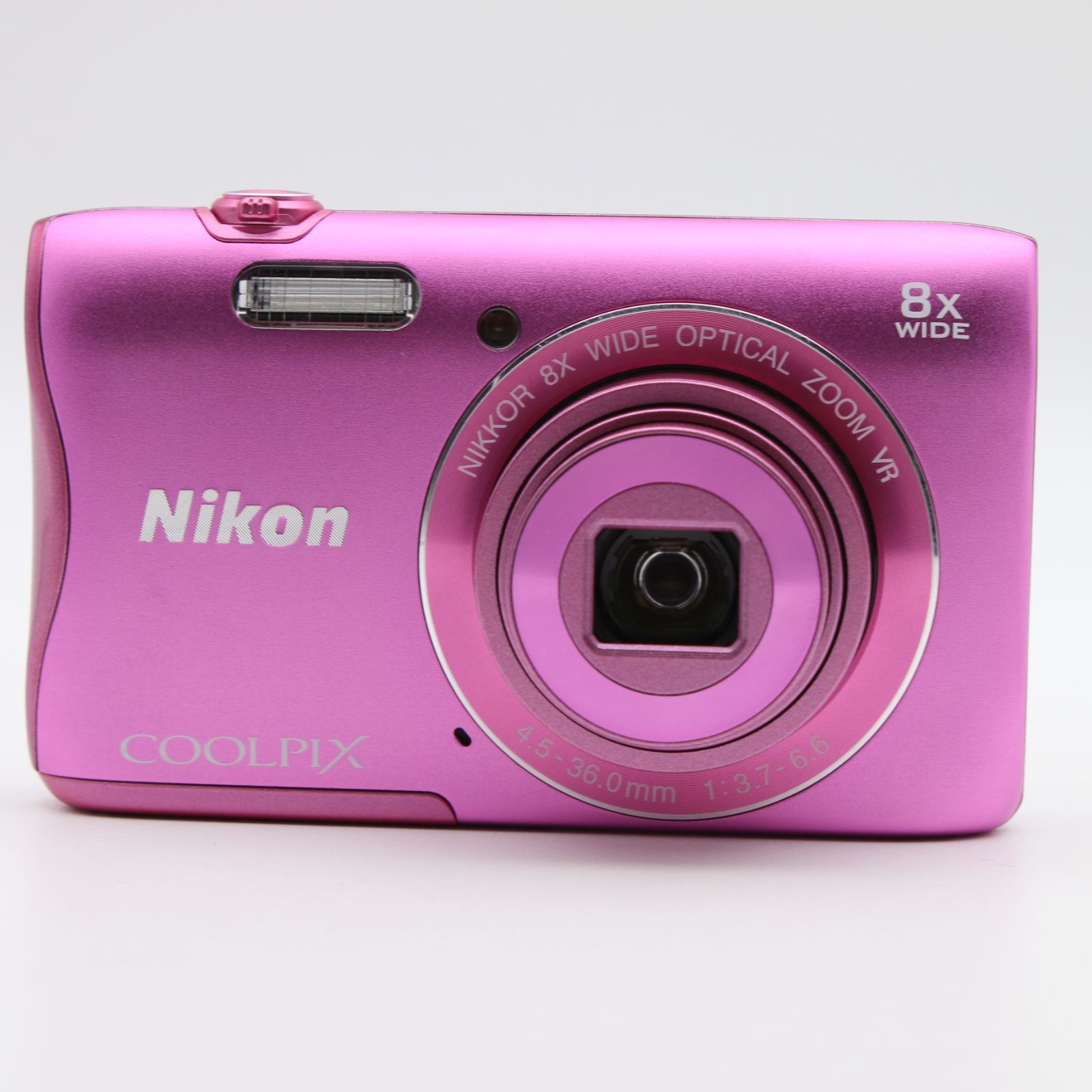 極上品】 Nikon COOLPIX S3700 ピンク 光学8倍ズーム 2005万画素