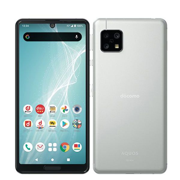 【中古】 SH-41A AQUOS sense4 シルバー SIMフリー 本体 ドコモ スマホ シャープ【送料無料】 sh41asv7mtm