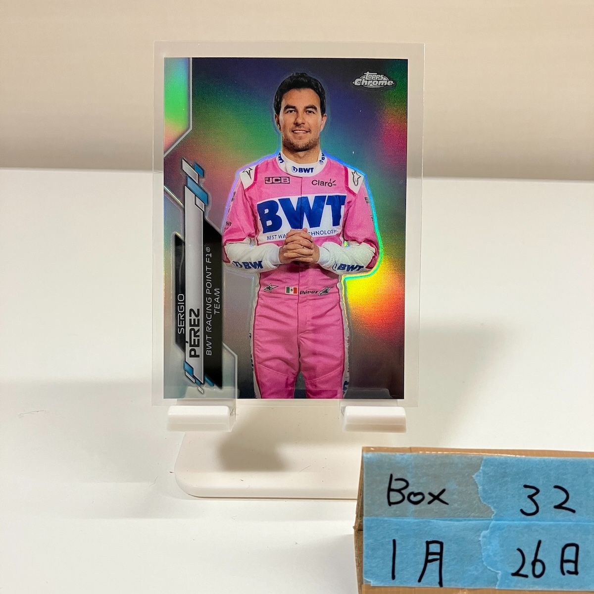 2020 Topps Chrome Formula 1 Sergio Perez BWT Racing Point F1 Team Refractor