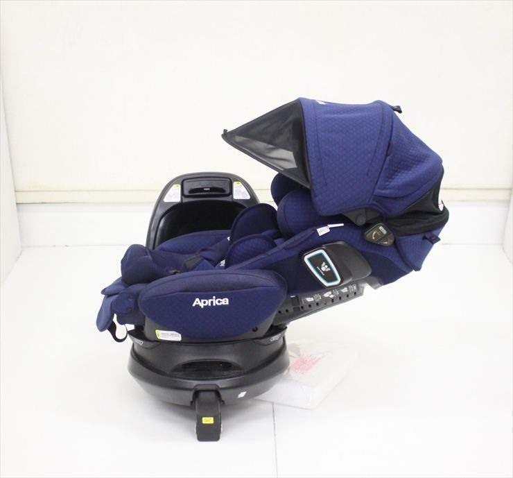 フラディア グロウ ISOFIX 360° セーフティー プレミアム ネイビーウォーターNV 2040692 アップリカ 新生児OK 新安全規則R129適合 クリーニング済み C839001