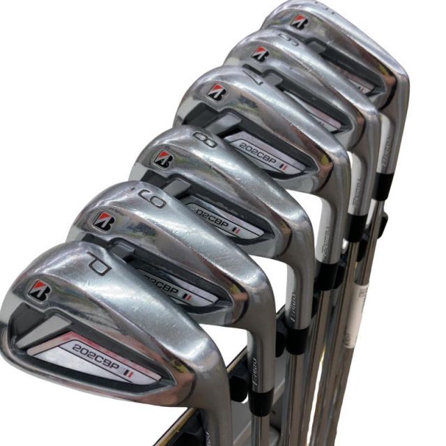 【中古】 ブリヂストン TOUR B 202CBP 6S アイアンセット IR 純正特注シャフト (フレックスS) メンズ 男性用 右利き 右用 Cランク ゴルフクラブ