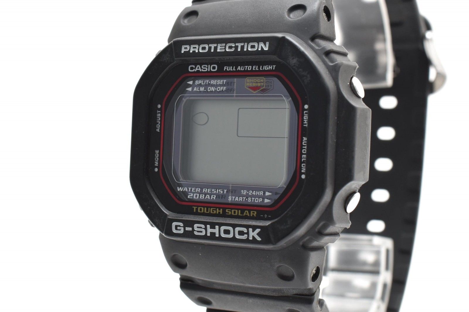 CASIO カシオ G-SHOCK G-5600 タフソーラー デジタル メンズ 腕時計 スクエアケース ブラック液晶 樹脂ベルト