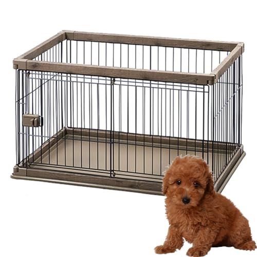 アイリスオーヤマ 犬 組み立て サークル ウッディサークル ロータイプ ブラウン 小型犬用 幅97.5×奥行66.5×高さ55.5cm PWSR-960Lmt abd099d1