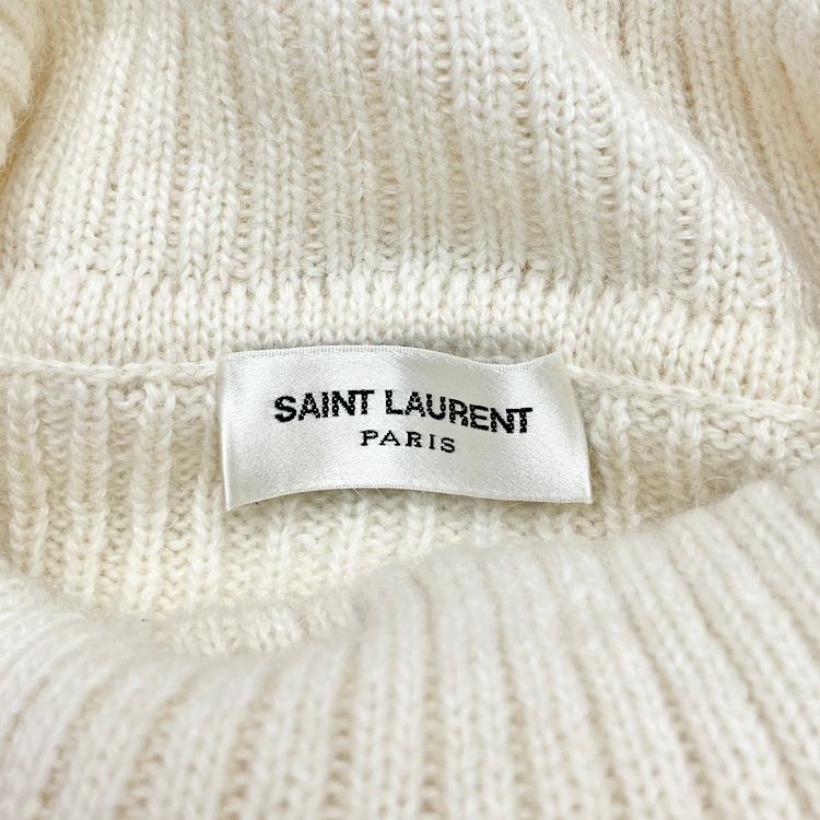 SAINT LAURENT サンローラン YSL ネックロゴ タートルネック ニット