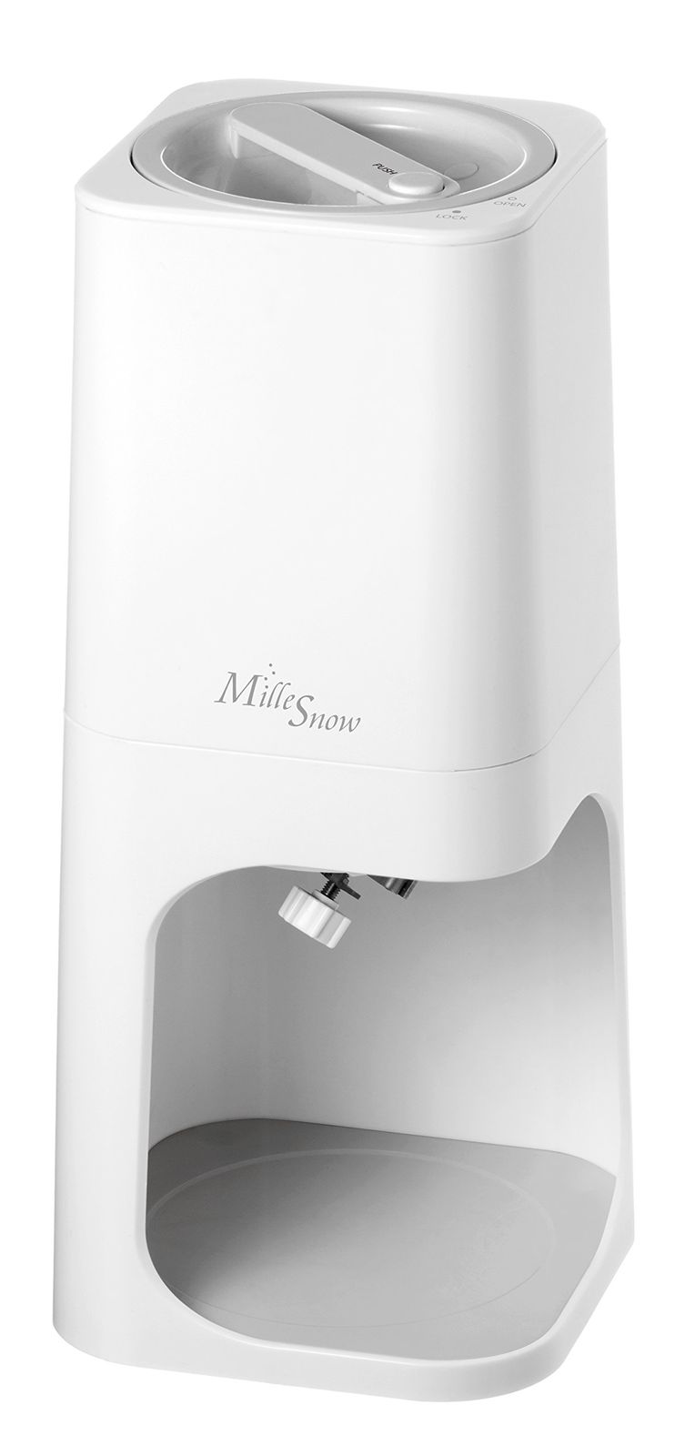 [山善] 電動 かき氷機 ふわふわ Mille Snow (ミルスノー) かき氷器 アレンジ レシピブック付き 製氷カップ2個付き ホワイト YSIA-F25(W) #E★