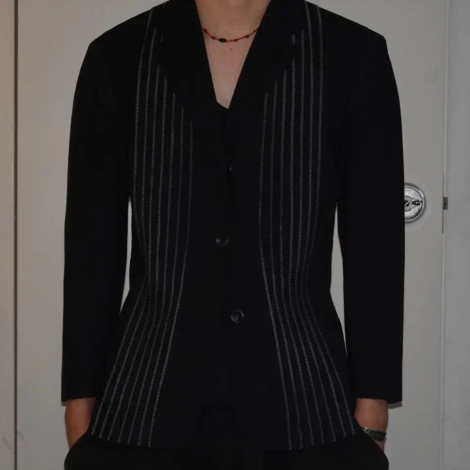 ISSEY MIYAKE スティッチ プリーツ ジャケット