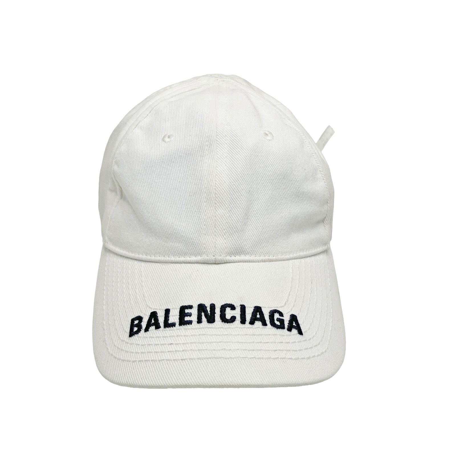 BALENCIAGA バレンシアガ　ベースボール　キャップ ホワイト　帽子 BALENCIAGA バレンシアガ BALENCIAGAロゴ キャップ 531588 size=L 59cm