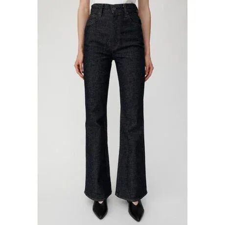 MOUSSY MVS FLARE ブーツカット リジットデニムパンツ フレアデニム ブラック W25 マウジー 010baa12-5450-2