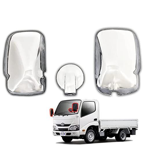 ミラーカバー！ エアループ デュトロ ダイナ トヨエース（H23.07-R3.11) 標準 ワイドキャブ 両対応 メッキミラー カバー3点セット要サイズ確認！ トラック用品 外装 カスタム パーツ HM03728as