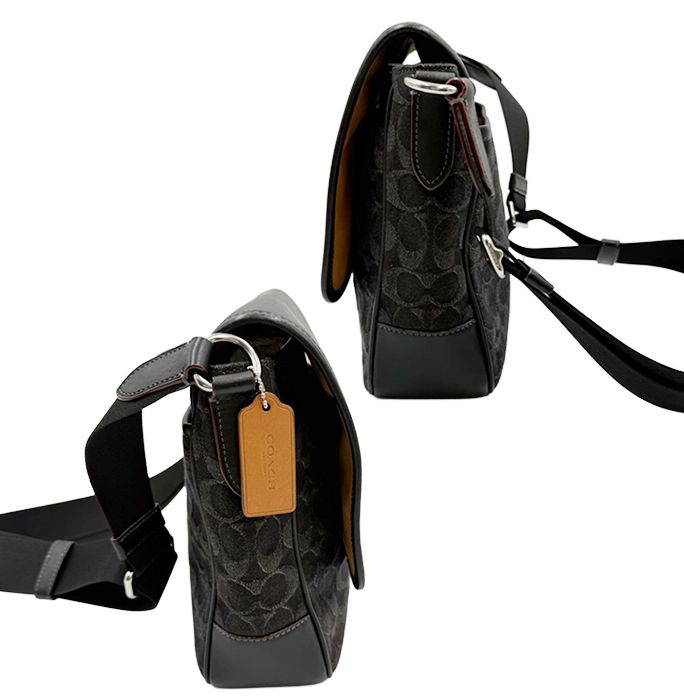 COACH コーチ シグネチャー ショルダーバッグ C0938 ブラック PVC