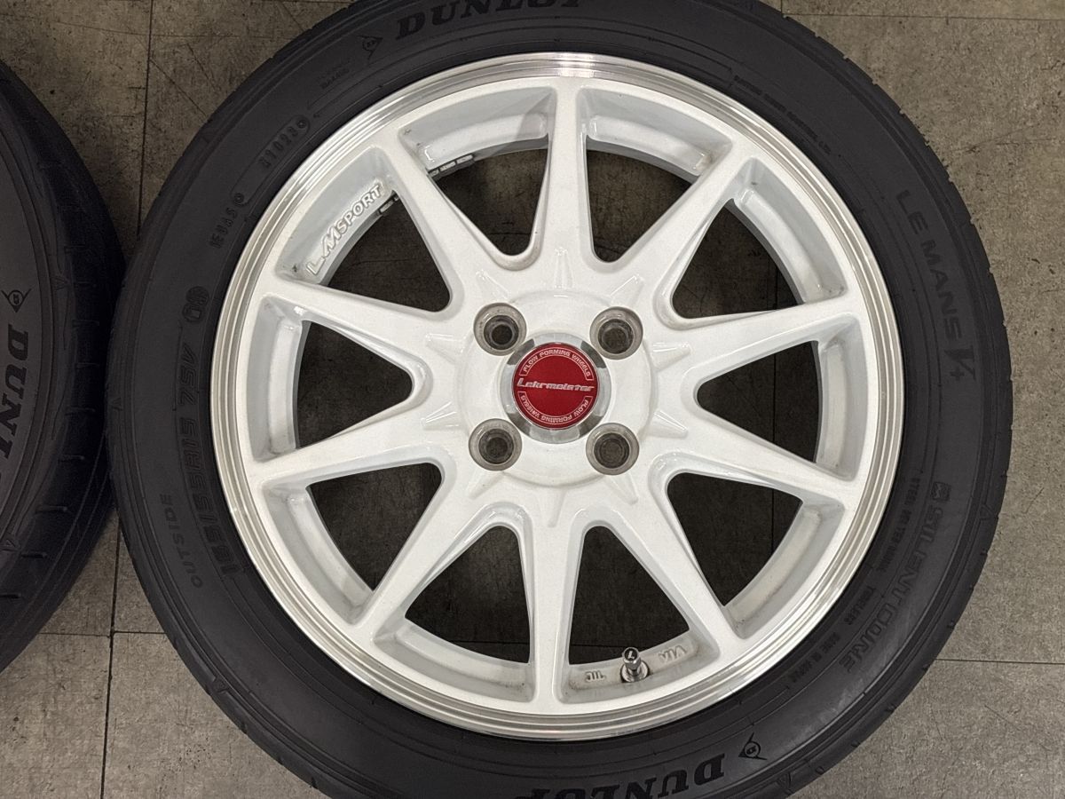 ホイール良好品】LMスポーツ RS10 15in 5J+45 PCD100 ダンロップ